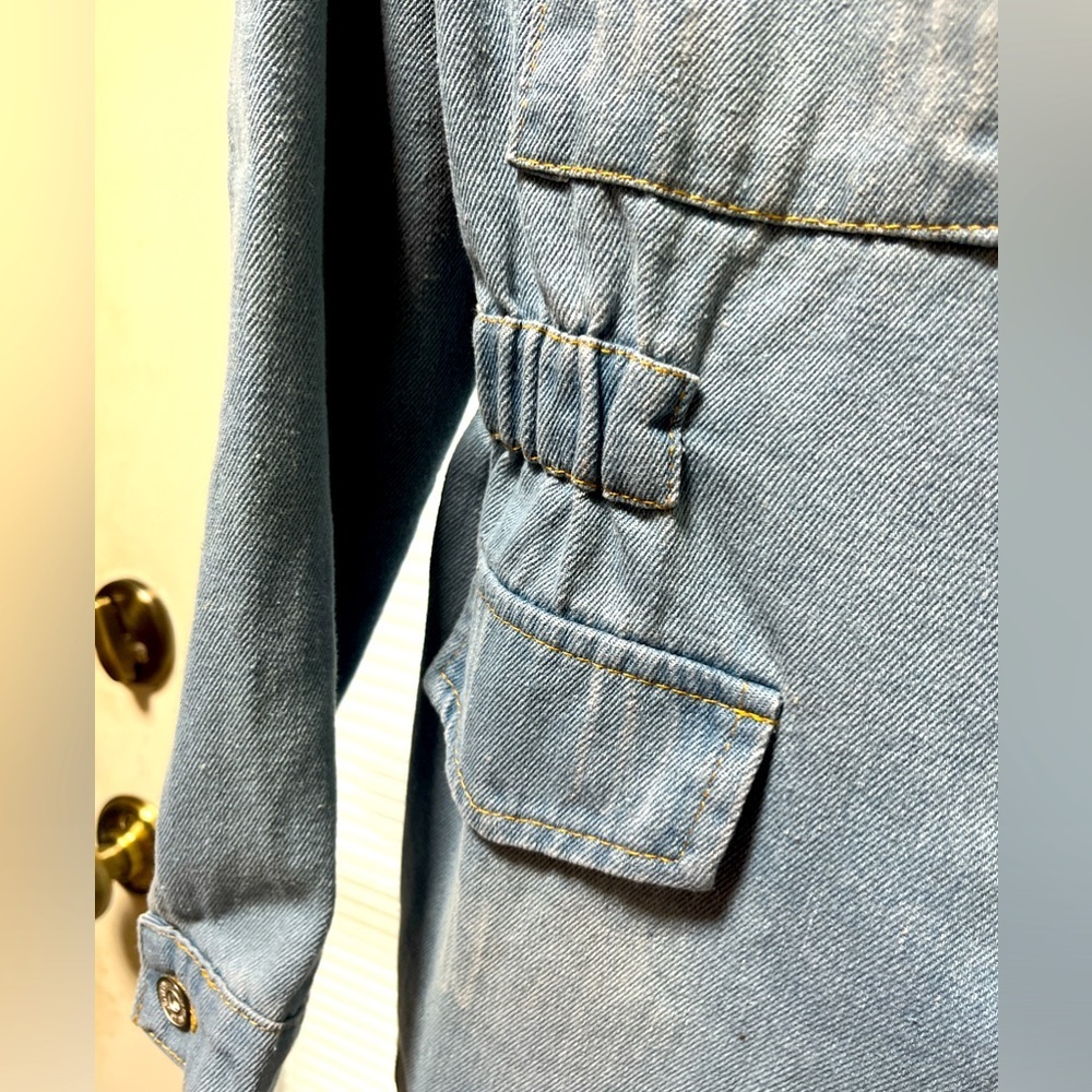 NWT!  Jeans Jacket Zip up Peplum - Picture 5 of 12